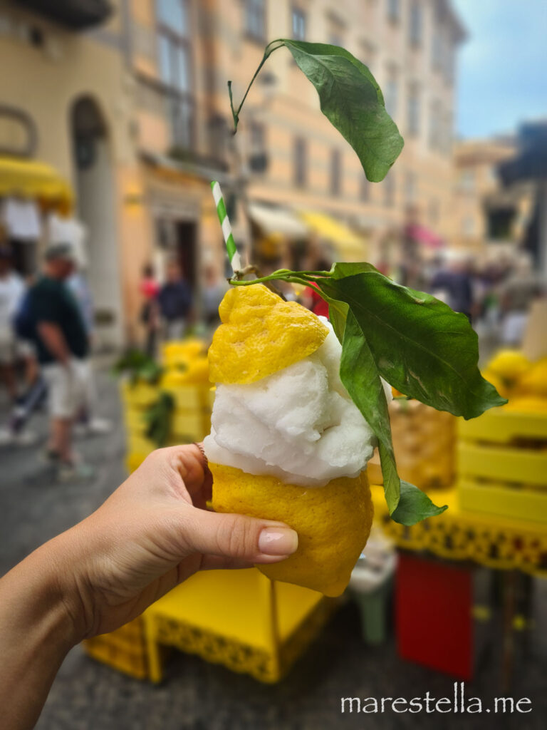 Zitronen Sorbet in Amalfi