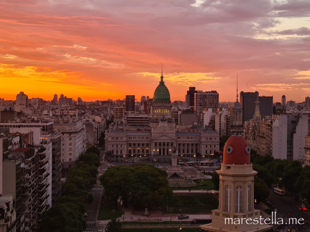 Sonnenuntergang Buenos Aires, Argentinien