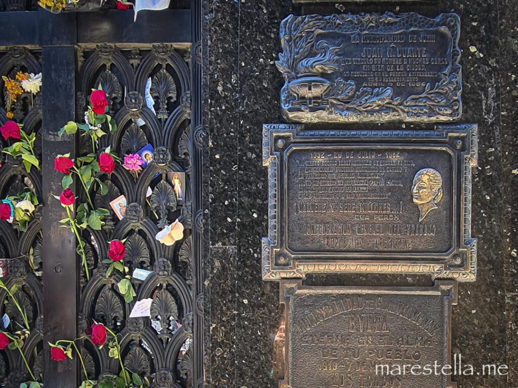 Grab von Evita, Buenos Aires, Argentinien